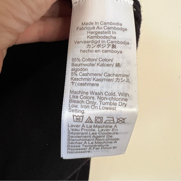 J. Crew Soft cotton cashmere blend crewneck pullover sweater size XS black - Picture 6 of 7